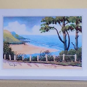 Caswell Bay Card, Gower Card, Swansea Card, South Wales Card, Art Greeting Card, Blank Inside, Size A5,  Birthday Card, Artist Greeting Card