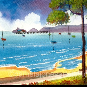 Original Watercolour, Painting, Mumbles, Swansea Bay, South Wales, in 14 x 11&#39;&#39; Mount, Gift Idea, Art and Collectibles, Home And Living, Art