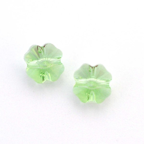 Peridot 8mm Lucky Clover Bead - 5752 Barton Crystal - Shamrock Beads - Multiple Pack Sizes Available