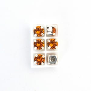 Topaz - 29SS / 6MM Sew On Crystals - Chaton Montees - Sliders - Great For Beading & Wire - Multiple Pack Sizes Available