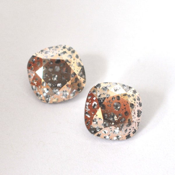 Rose Patina 12mm Cushion Cut 4470 Barton Crystals - Multiple Pack Sizes Available