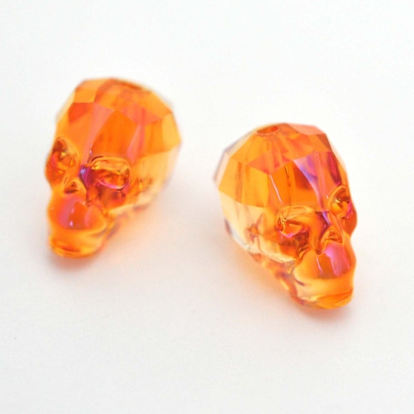 Astral Pink 13mm Skull Bead - 5750 Barton Crystal - Multiple Pack Sizes Available