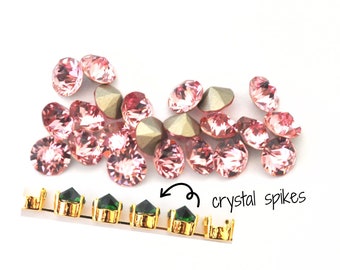 Light Rose 39ss 1188 Crystal Spike Chatons 8mm Barton Crystals - Multiple Pack Sizes Available