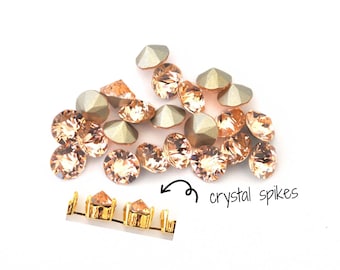 Light Peach 39ss 1188 Crystal Spike Chatons 8mm Barton Crystals - Multiple Pack Sizes Available