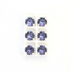 Tanzanite - 39SS / 8MM Sew On Crystals - Chaton Montees - Purple Sliders - Great For Beading & Wire - Multiple Pack Sizes Available