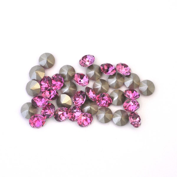 Dark Rose 29ss 1088 Chatons 6mm Barton Crystal- Multiple Pack Sizes Available