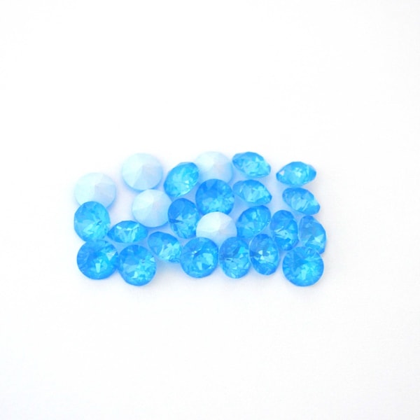 Electric Blue Ignite 39ss 1088  Chatons 8mm Barton Crystals - Multiple Pack Sizes Available