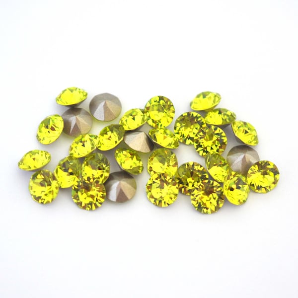 Citrus Green 39ss 1088 Chatons 8mm Barton Crystals - Multiple Pack Sizes Available