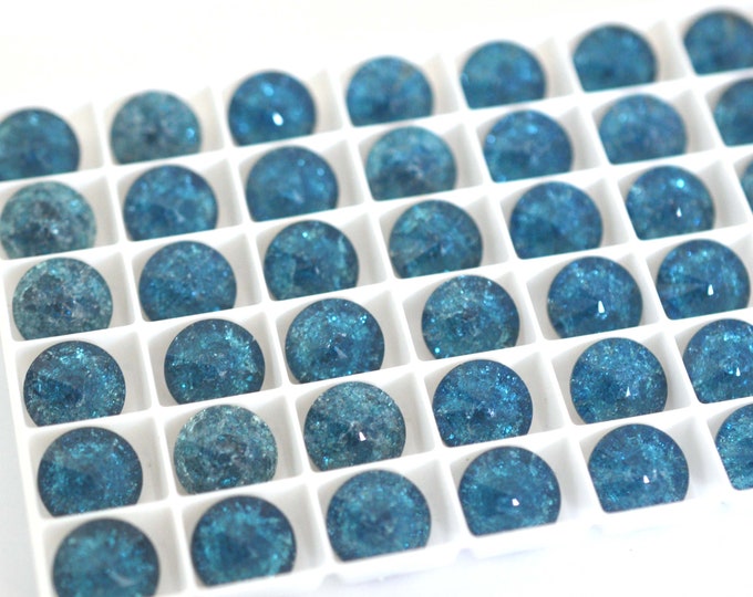 Deep Sea Ice 12mm Rivoli Round Glass Rhinestones, DIY Craft Crystals ...
