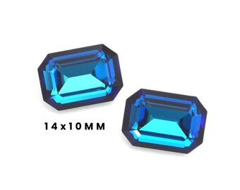 バミューダブルー 14 x 10 mm オクタゴン 4610 スワロフスキー