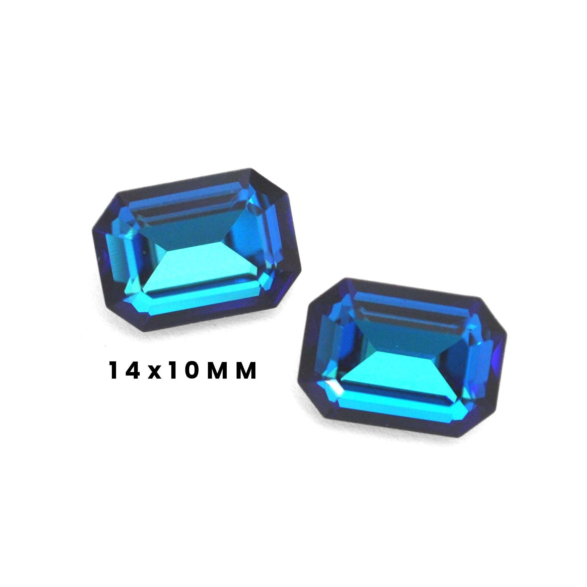 バミューダブルー 14 x 10 mm オクタゴン 4610 スワロフスキー