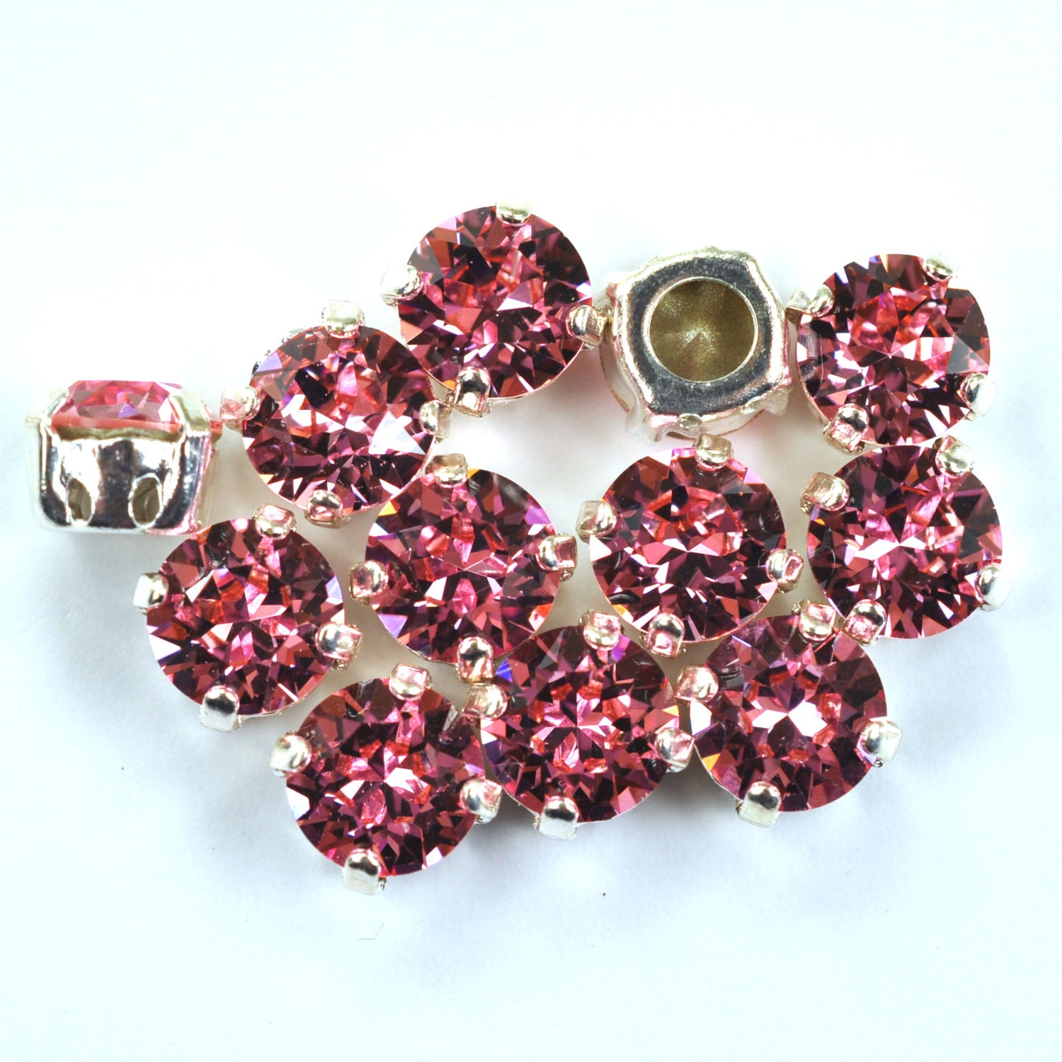 Swarovski 39ss Sew On Crystals 1088 Light Rose Xirius 4 Hole | Etsy