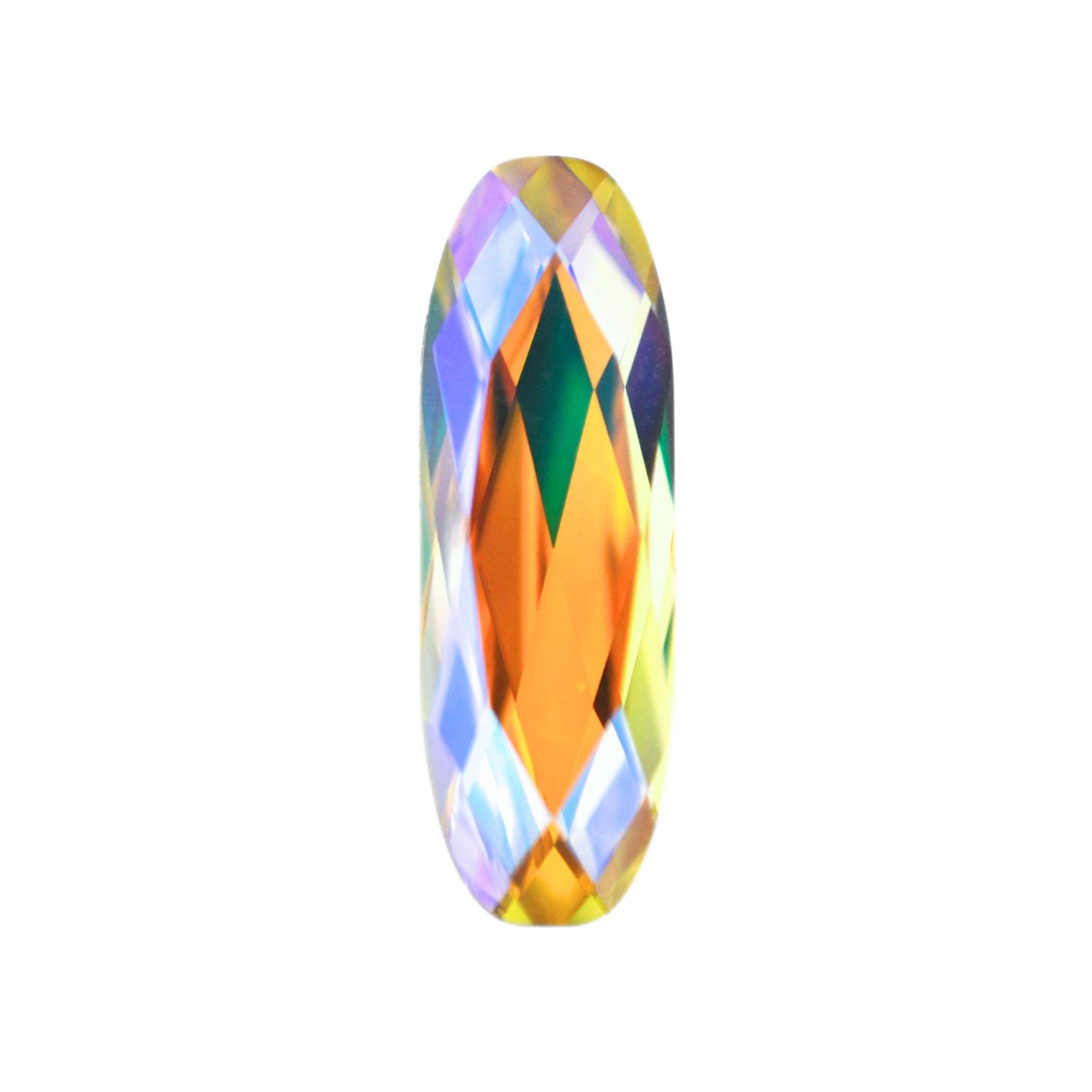 27x9mm Jonquil Glacier Blue Long Oval 4161 Crystals by Swarovski
