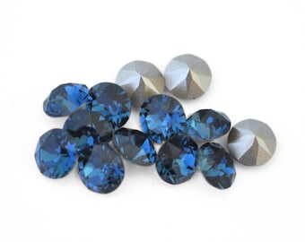 Montana 39ss 1088 Round Crystals by Swarovski® 8mm Pointed Back Chatons, Cup Chain