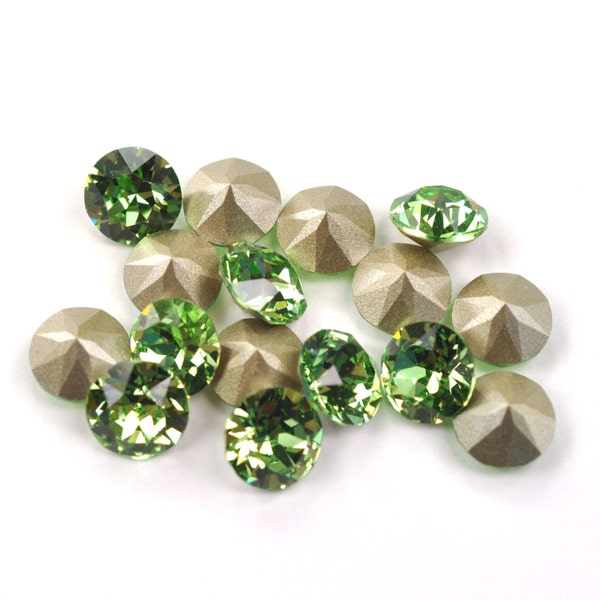 Peridot 39ss 1088 Chatons 8mm Barton Crystals - Multiple Pack Sizes Available