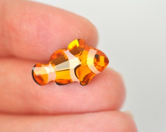 Clownfish Fancy Crystal 20.5x12mm Medium Topaz - 4049 Barton Crystal - Sea Life, Marine Animals - 1 Piece