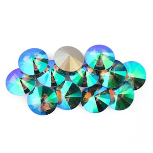Paradise Shine 12mm Rivoli 1122 Round Barton Crystal - Multiple Pack Sizes Available
