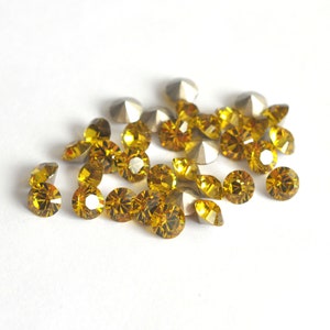 Vintage Lime 29ss 1028 Chatons 6mm Barton Crystal- Multiple Pack Sizes Available