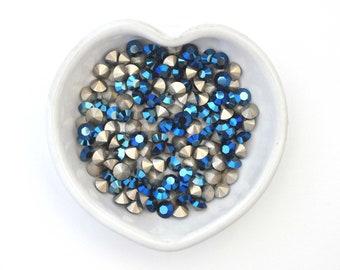 Metallic Blue 24ss 1028 Chatons - Barton Crystal - Multiple Pack Sizes Available