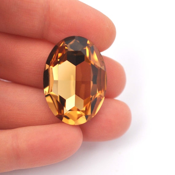 30x22mm Light Colorado Topaz Oval 4127 Crystals by Swarovski® - 1