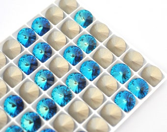 Cristaux ronds Rivoli 47ss 1122 bleu Bermudes de Swarovski®
