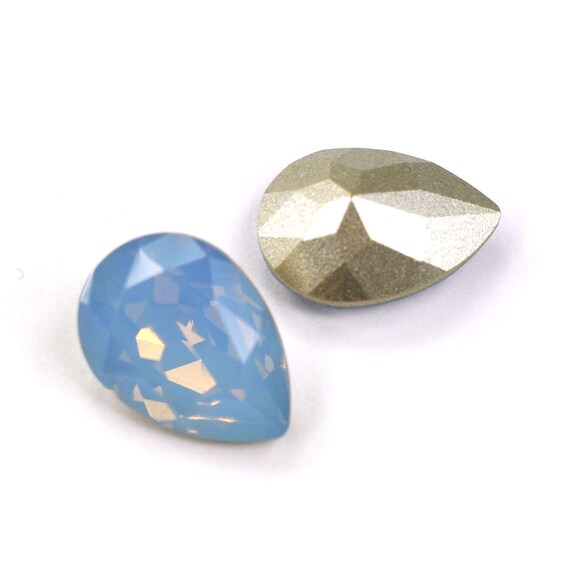 Air Blue Opal Cushion Cut Earrings with Bookends Air Blue Opal Cushion Cut Earrings with Bookends