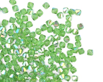 4mm Peridot AB Bicone 5328 Crystals by Swarovski® Beads