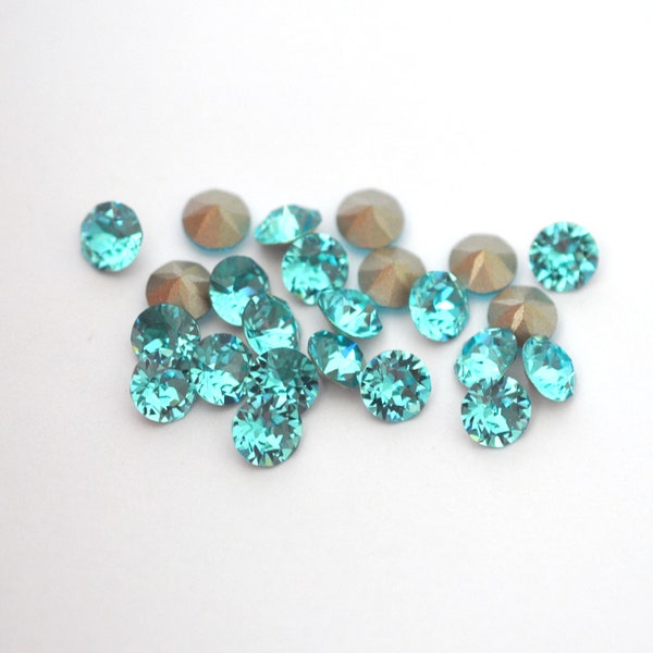 Light Turquoise 29ss 1088 Chatons 6mm Barton Crystal- Multiple Pack Sizes Available