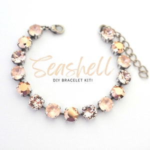 Seashell Bracelet Making Kit! - Make Your Own Sparkle Bracelet - Do It Yourself Jewelry! Cup Chain Bracelet