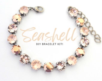Kit de fabrication de bracelets en coquillage ! - Créez votre propre bracelet scintillant - Bijoux à faire vous-même ! Bracelet chaîne coupe