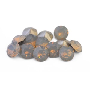 Light Grey Opal 39ss 1088 Barton Crystal, Made in Austria Highest Quality Round Rhinestone Chatons Pointed Back, 8mm Cup Chain, Discontinued