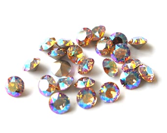 Light Colorado Topaz Shimmer 39ss 1088 Chatons 8mm Barton Crystals - Multiple Pack Sizes Available