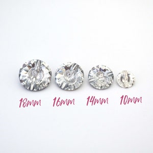 Crystal Clear Rivoli Style Crystal Buttons - 3015 Barton Crystal -  Round Button - Multiple Sizes & Pack Sizes Available