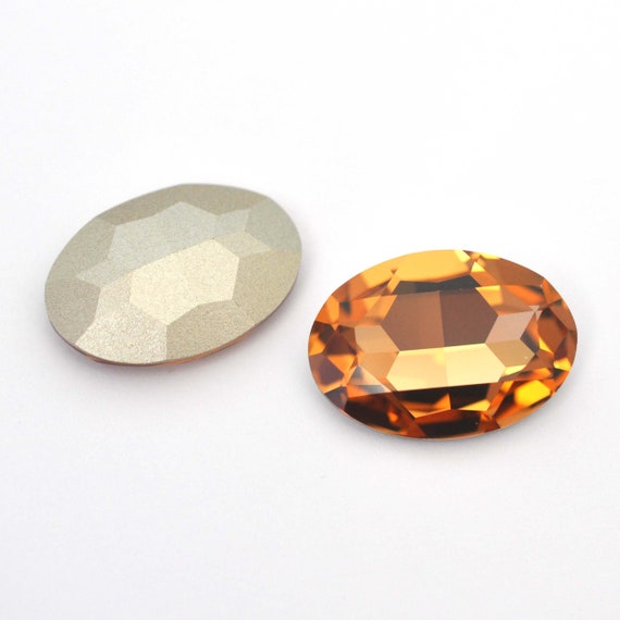 30x22mm Light Colorado Topaz Oval 4127 Crystals by Swarovski® - 1