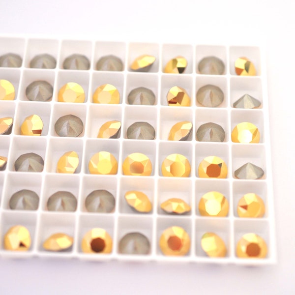 Aurum -Bright Gold - 39ss 1088 Chatons 8mm Barton Crystals - Multiple Pack Sizes Available