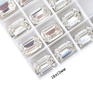 18x13mm Crystal Clear Octagon Shape 4610 Emerald Cut Barton Crystal, Made in Austria, Highest Quality Fancy Stones, Sparkle! - 1 Crystal