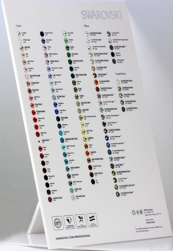 Swarovski Chaton Size Chart