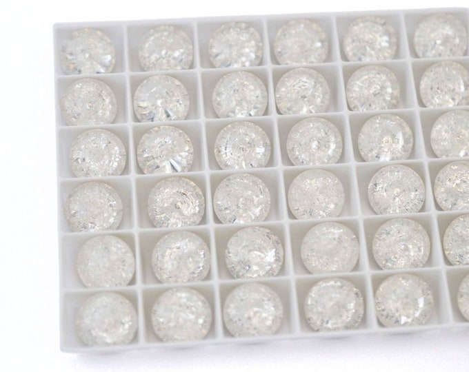 Crystal Ice 12mm Rivoli Round Glass Rhinestones, DIY Craft Crystals - 2 ...