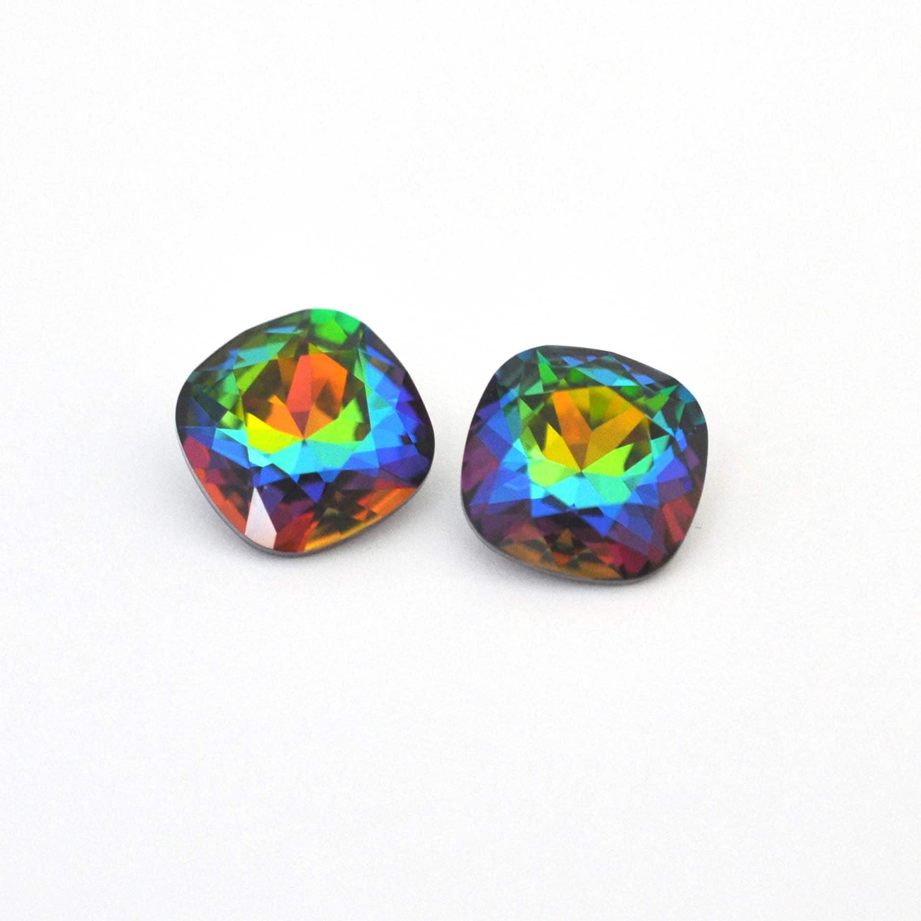 2203 GlitzStone Crystal 8mm Square Flatback Vitrial Medium Rainbow  Rhinestones 1 Dozen: Glitz and Glamour