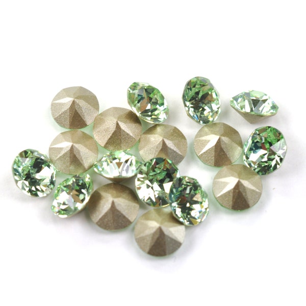 Chrysolite 39ss 1088 Chatons 8mm Barton Crystals - Multiple Pack Sizes Available
