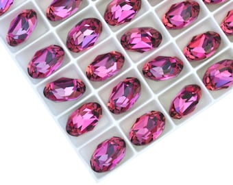 14x10mm Pink Orchid Article 4120 Rose Vitrail Light Crystals by Swarovski®