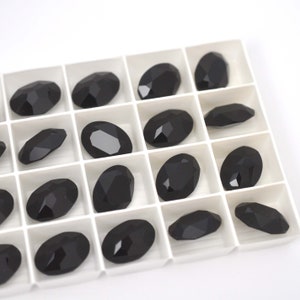 Jet 18x13mm Oval Shape 4120 Barton Crystal - Multiple Pack Sizes Available