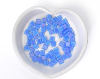 Sapphire Frost Full & Half Sizes -  Miyuki Tila Beads - TL0150FR - DIY Jewelry - Multiple Pack Sizes Available - 0150FR, 150FR