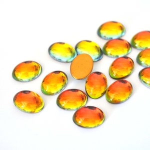 Sahara (Vintage!) 18x13mm Gold Foiled Barton Cabochons 2190/4 - 1 Piece