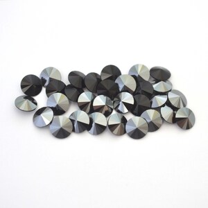 Jet Hematite 39ss Rivoli 1122 8mm Round Barton Crystal - Multiple Pack Sizes Available