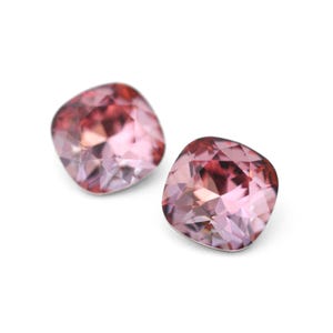 Antique Pink 12mm 4470 Cushion Square Barton Crystal, Made in Austria, Highest Quality Pointed Back Fancy Stones - 1 Crystal