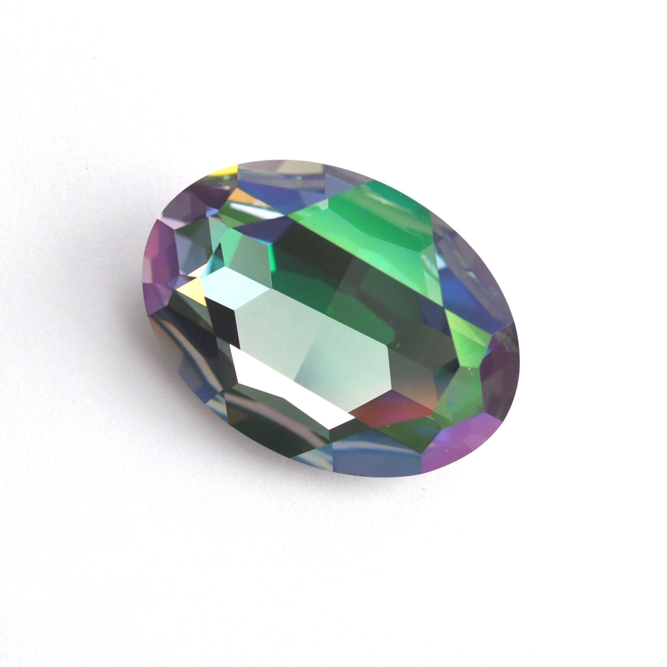 39x28mm Aquamarine Purple Haze Oval 4127 Crystals by Swarovski