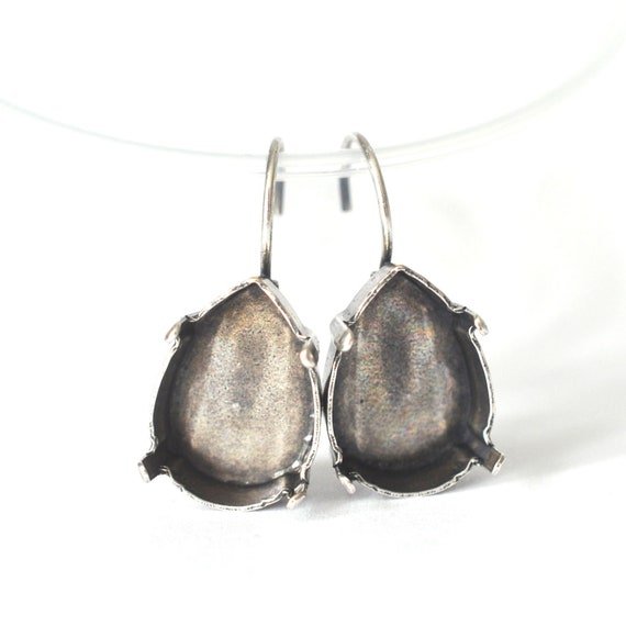 メッキをお選びください！18 x 13 mm ペアシェイプドロップイヤリング