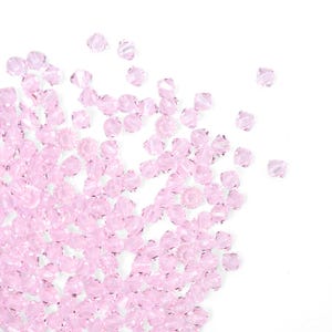 4mm Rosaline Bicone 5328 Barton Crystal Beads, Made In Austria, The Highest Quality! Austrian Crystal, Double Cone Shape, Pink
