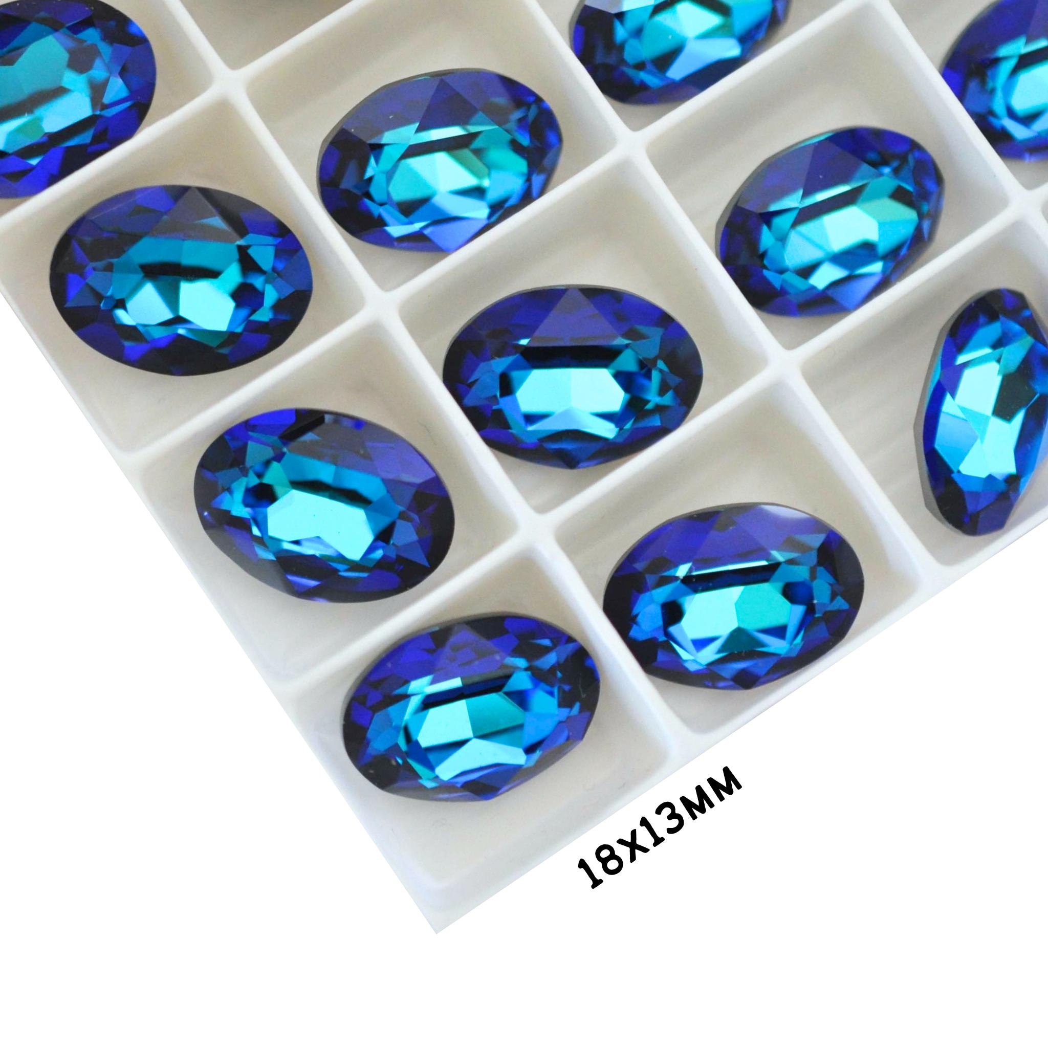 18 x 13 mm バミューダブルーオーバル 4120 スワロフスキー®クリスタル